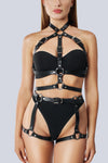 Hera Black Leather Harness