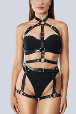 Hera Black Leather Harness