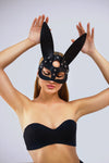 Ostara Black Leather Bunny Mask