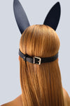 Ostara Black Leather Bunny Mask