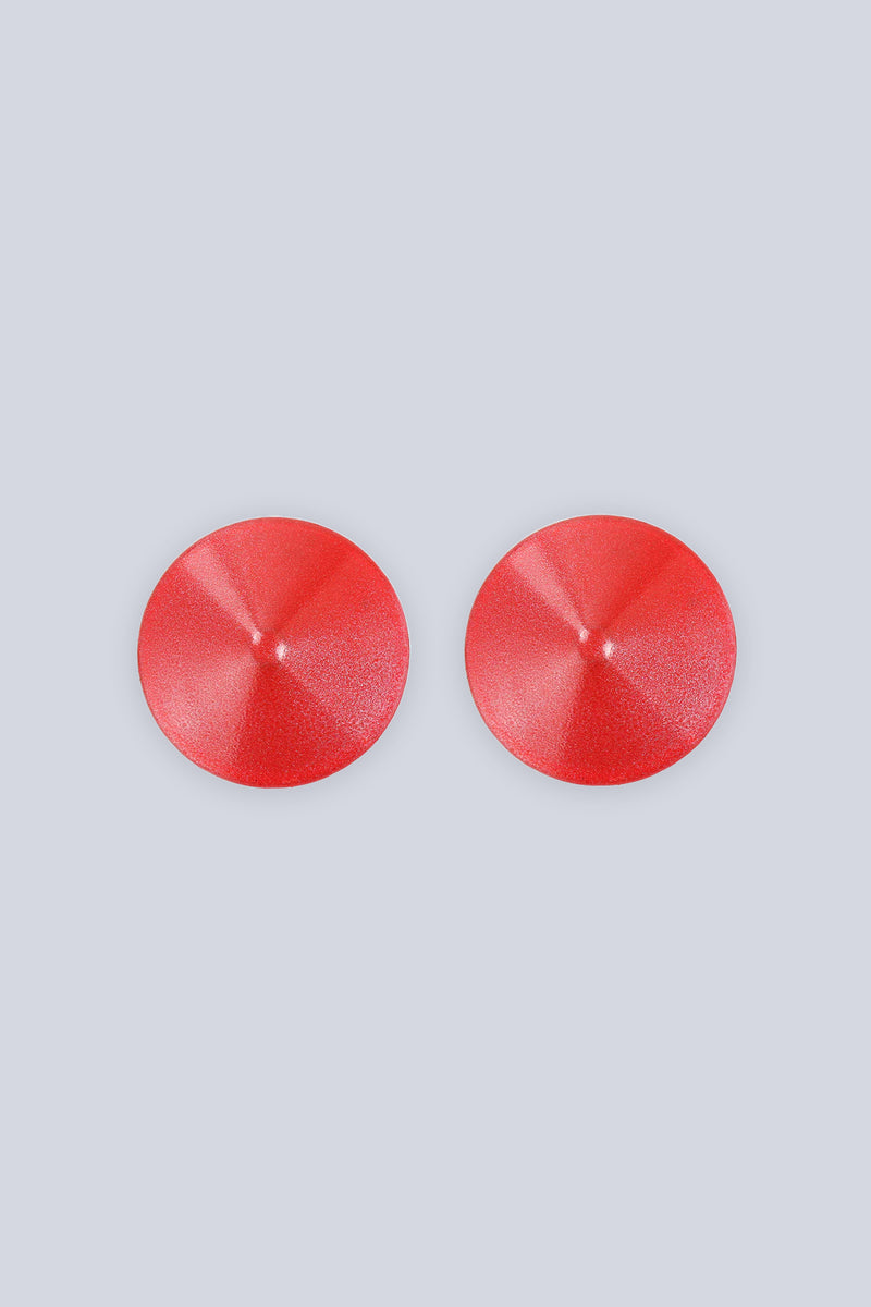 Red Round Metal Pasties