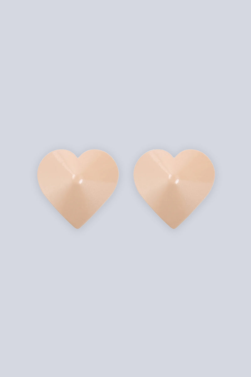 Beige Heart Metal Pasties